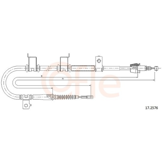 92.17.2576 - Cable, parking brake 