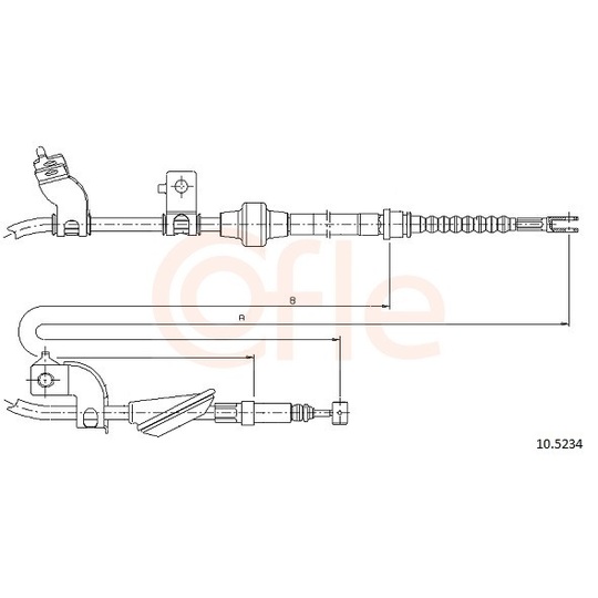 92.10.5234 - Cable, parking brake 