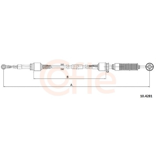 92.10.4281 - Cable, manual transmission 