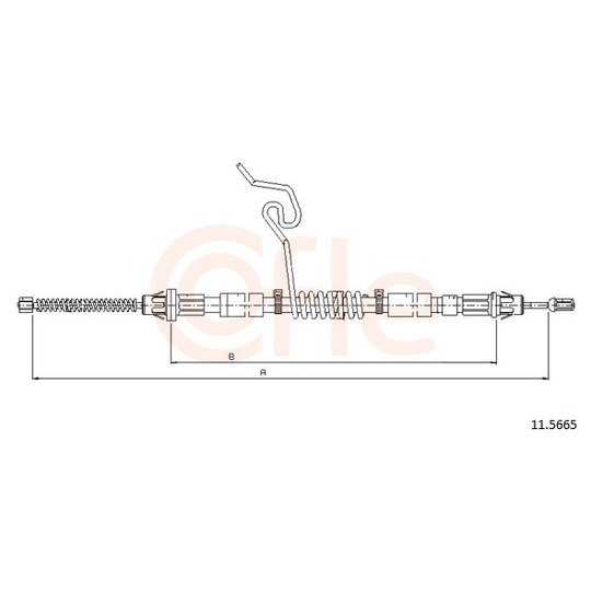 92.11.5665 - Cable, parking brake 