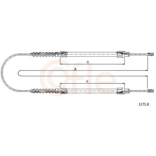 92.1171.8 - Cable, parking brake 