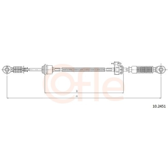 92.10.2451 - Cable, manual transmission 