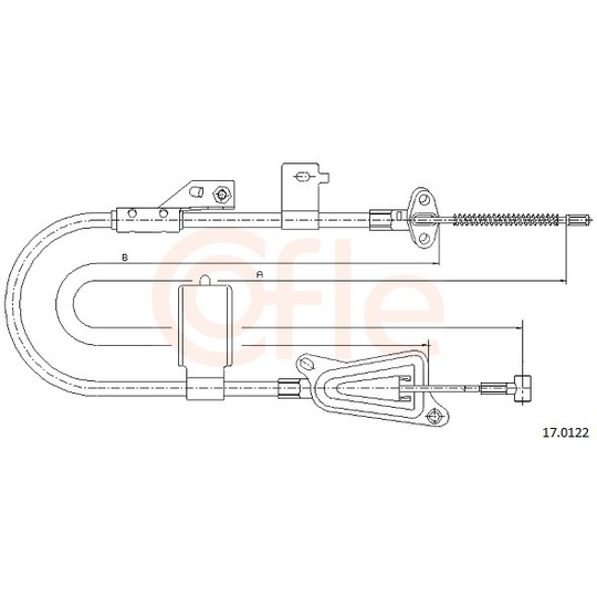 92.17.0122 - Cable, parking brake 