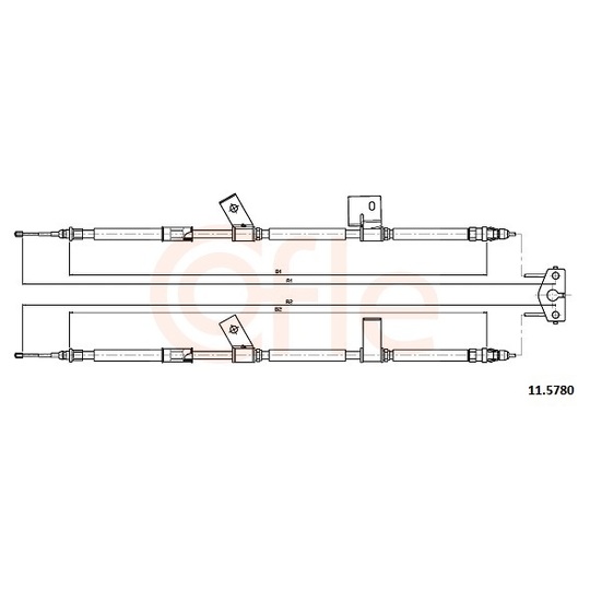 92.11.5780 - Cable, parking brake 