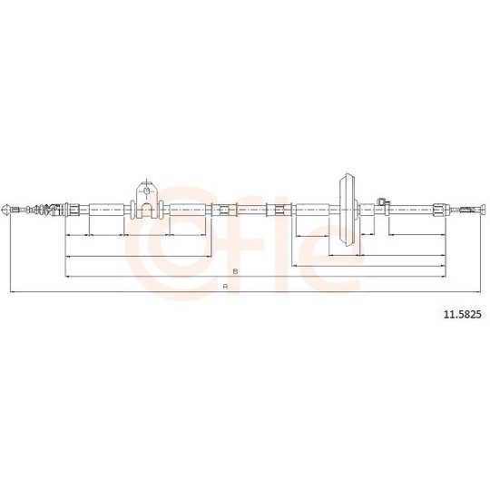 92.11.5825 - Cable, parking brake 