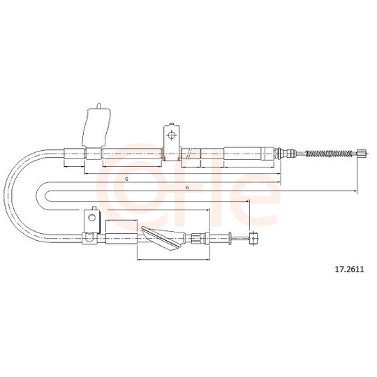 92.17.2611 - Cable, parking brake 