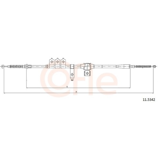 92.11.5342 - Cable, parking brake 