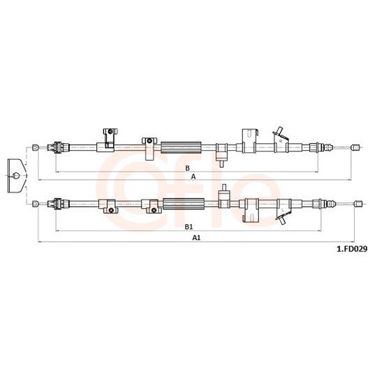 92.1.FD029 - Cable, parking brake 