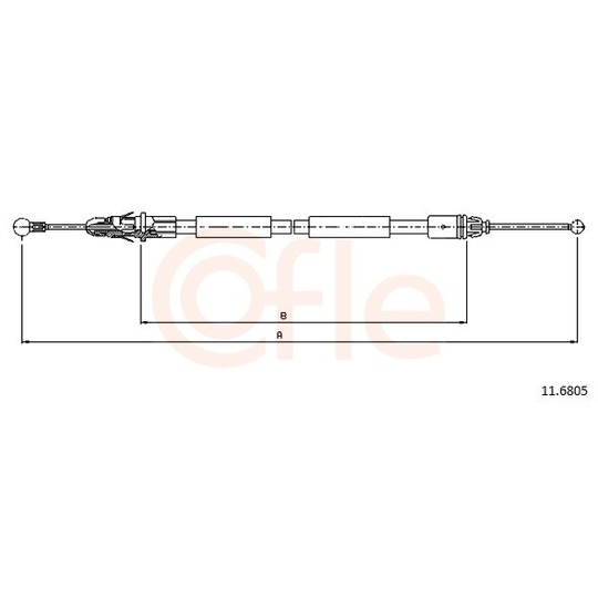 92.11.6805 - Cable, parking brake 