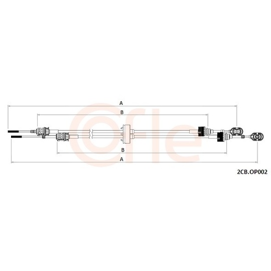 92.2CB.OP002 - Cable, manual transmission 