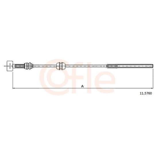 92.11.5760 - Cable, parking brake 