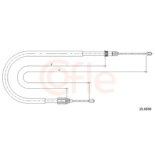 92.10.6698 - Cable, parking brake 