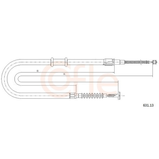 92.631.13 - Cable, parking brake 