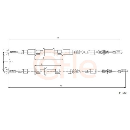 92.11.585 - Cable, parking brake 