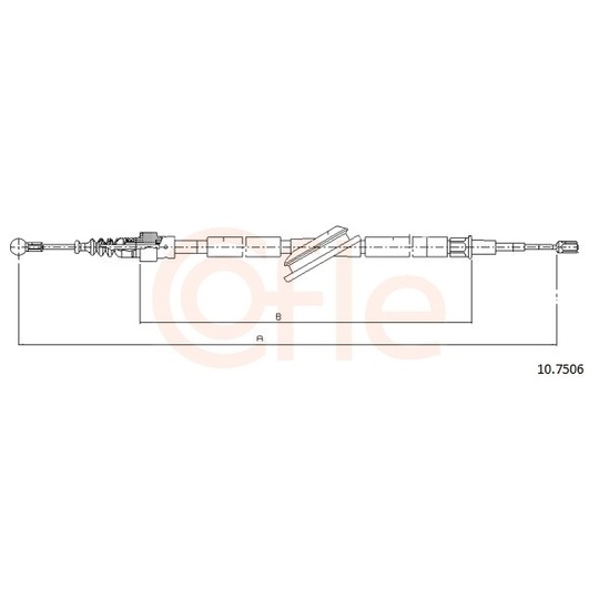 92.10.7506 - Cable, parking brake 