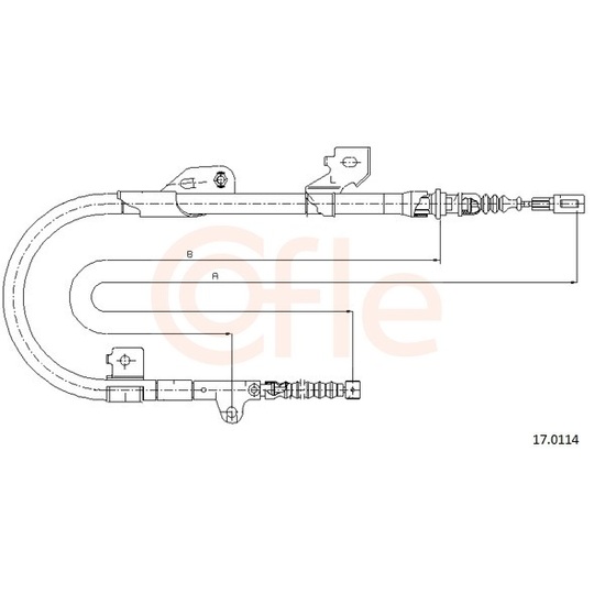 92.1701.14 - Cable, parking brake 