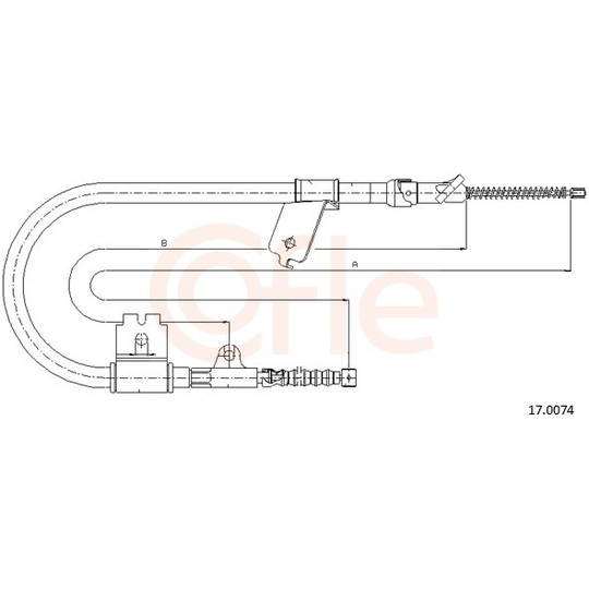 92.17.0074 - Cable, parking brake 