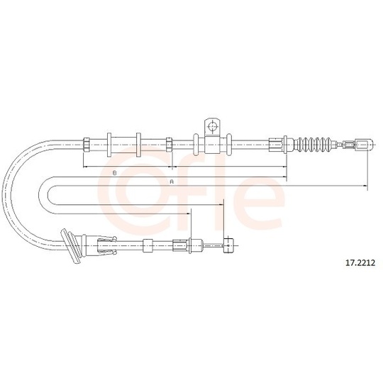 92.17.2212 - Cable, parking brake 