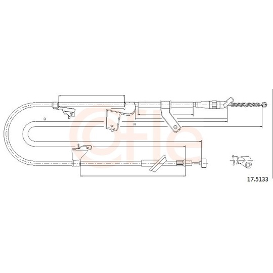 92.17.5133 - Cable, parking brake 