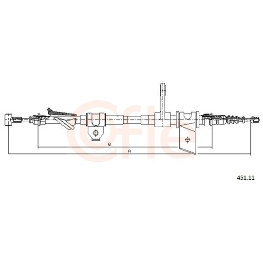 92.451.11 - Cable, parking brake 