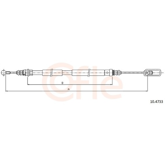 92.10.4733 - Cable, parking brake 