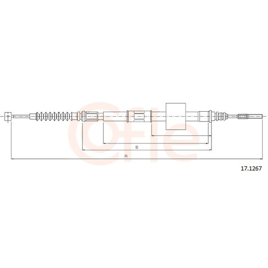 92.17.1267 - Cable, parking brake 