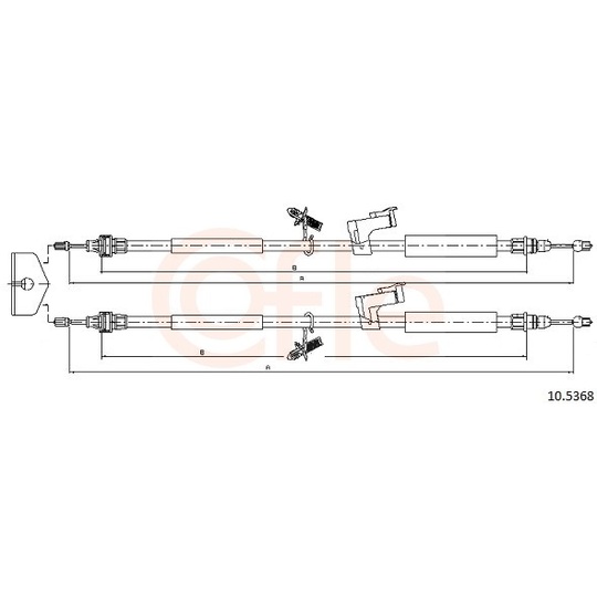 92.10.5368 - Cable, parking brake 