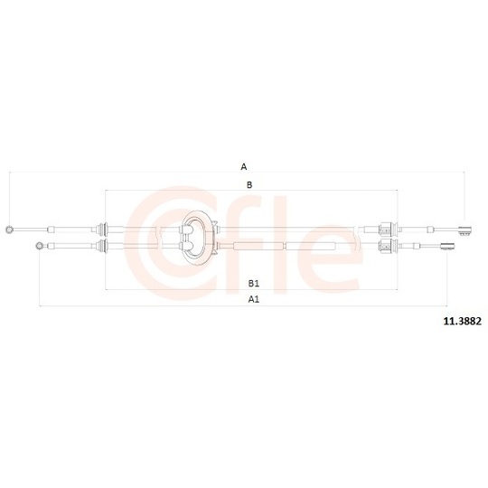 92.11.3882 - Cable, manual transmission 