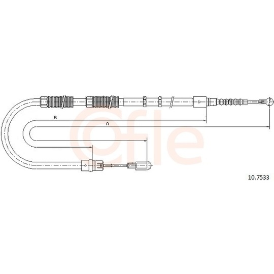 92.10.7533 - Cable, parking brake 