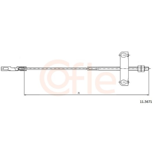 92.11.5671 - Cable, parking brake 