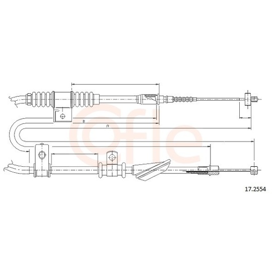 92.17.2554 - Cable, parking brake 