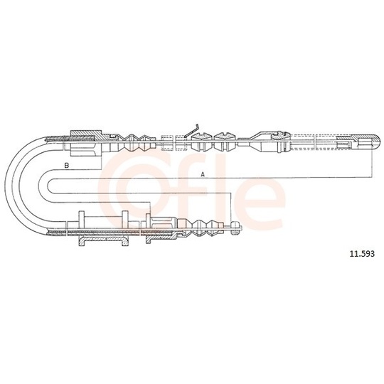 92.11.593 - Cable, parking brake 