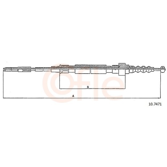 92.10.7471 - Cable, parking brake 