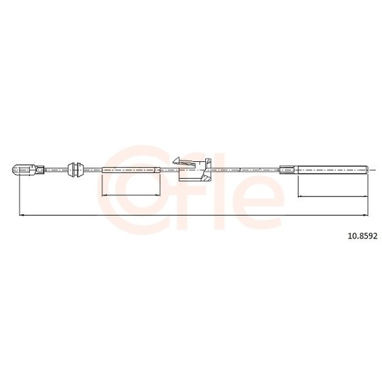 92.10.8592 - Cable, parking brake 