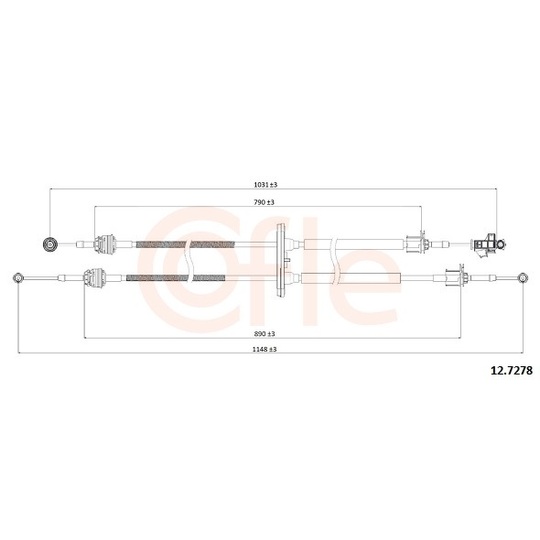 92.12.7278 - Cable, manual transmission 