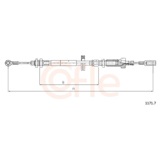 92.1171.7 - Cable, parking brake 