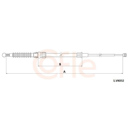 92.1.VK032 - Cable, parking brake 