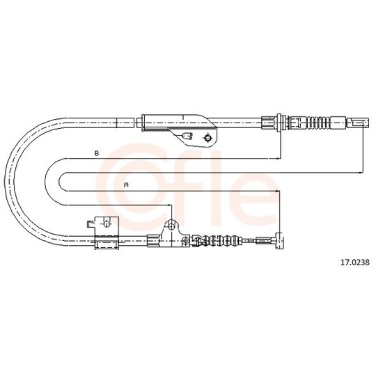 92.17.0238 - Cable, parking brake 