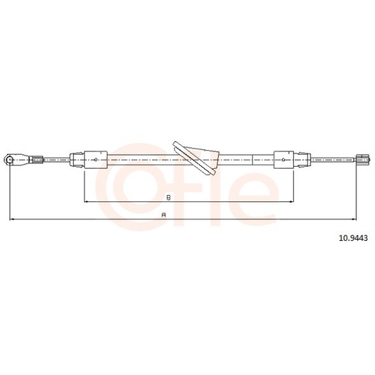 92.10.9443 - Cable, parking brake 