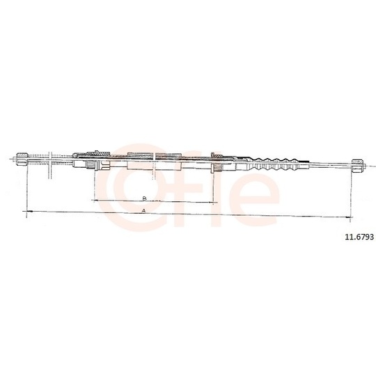 92.11.6793 - Cable, parking brake 