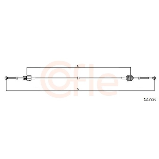 92.12.7256 - Cable, manual transmission 