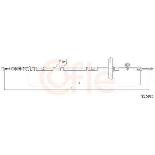 92.11.5826 - Cable, parking brake 