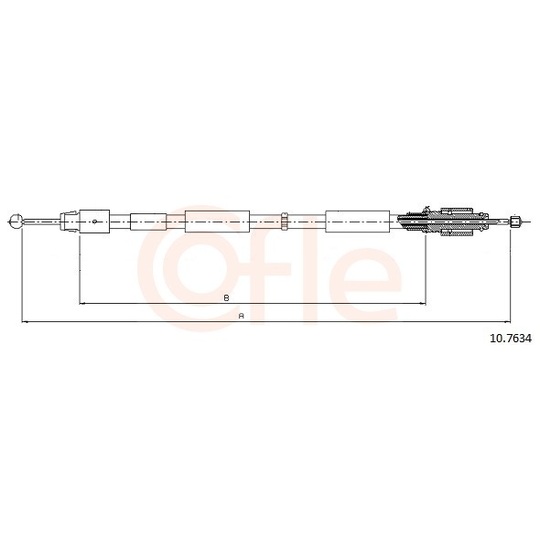 92.10.7634 - Cable, parking brake 