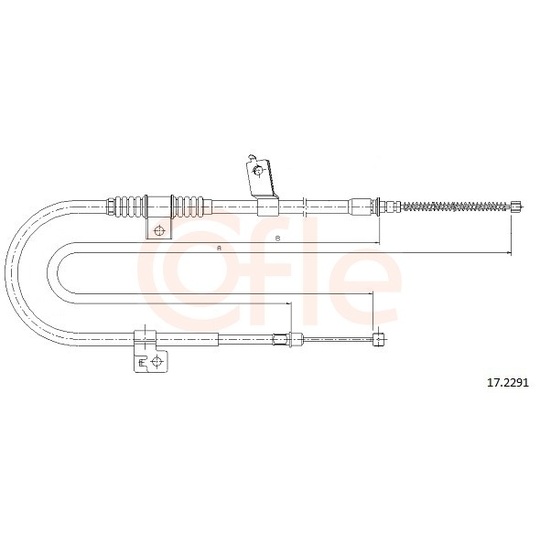 92.17.2291 - Cable, parking brake 