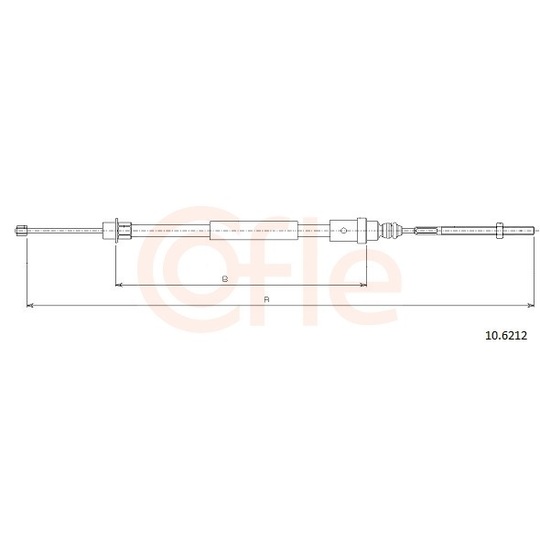 92.10.6212 - Cable, parking brake 