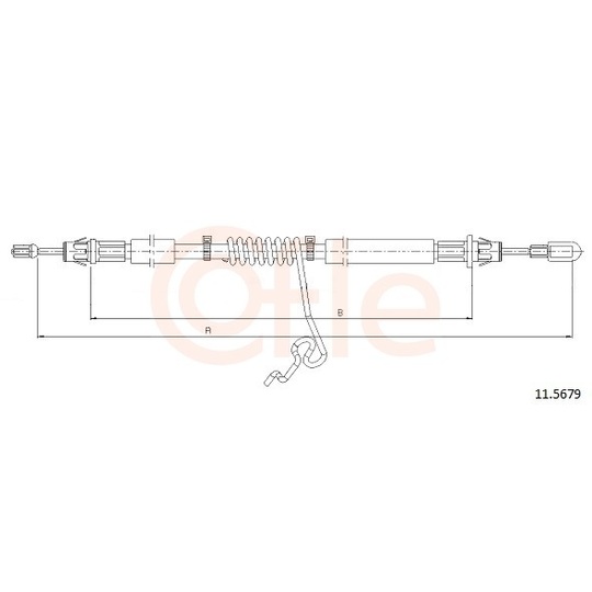 92.11.5679 - Cable, parking brake 