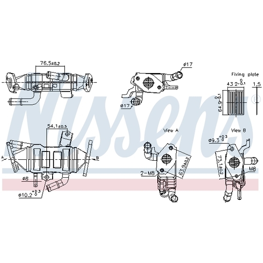 989488 - Cooler, exhaust gas recirculation 