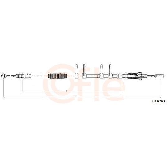 92.10.4743 - Cable, parking brake 