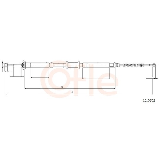 92.12.0705 - Cable, parking brake 