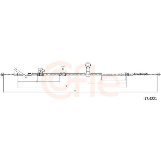 92.17.4221 - Cable, parking brake 